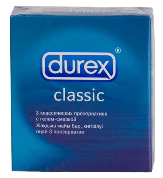 Дюрекс (Durex) Презервативы Classic классические, 3 шт.