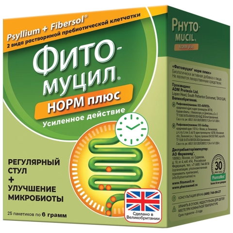 Фитомуцил Норм Плюс 6г пакет, 25 шт.