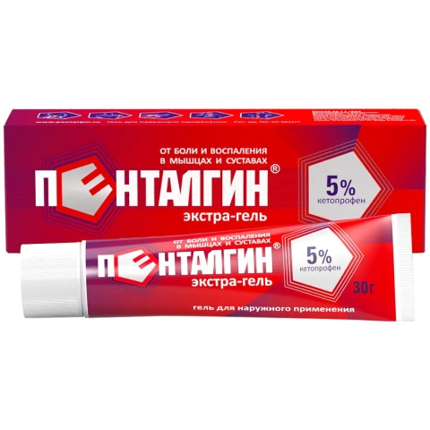Пенталгин экстра-гель 5% гель для наружного применения, 30г