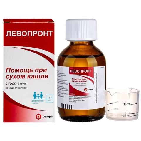 Левопронт 6 мг/мл флакон сироп, 120 мл