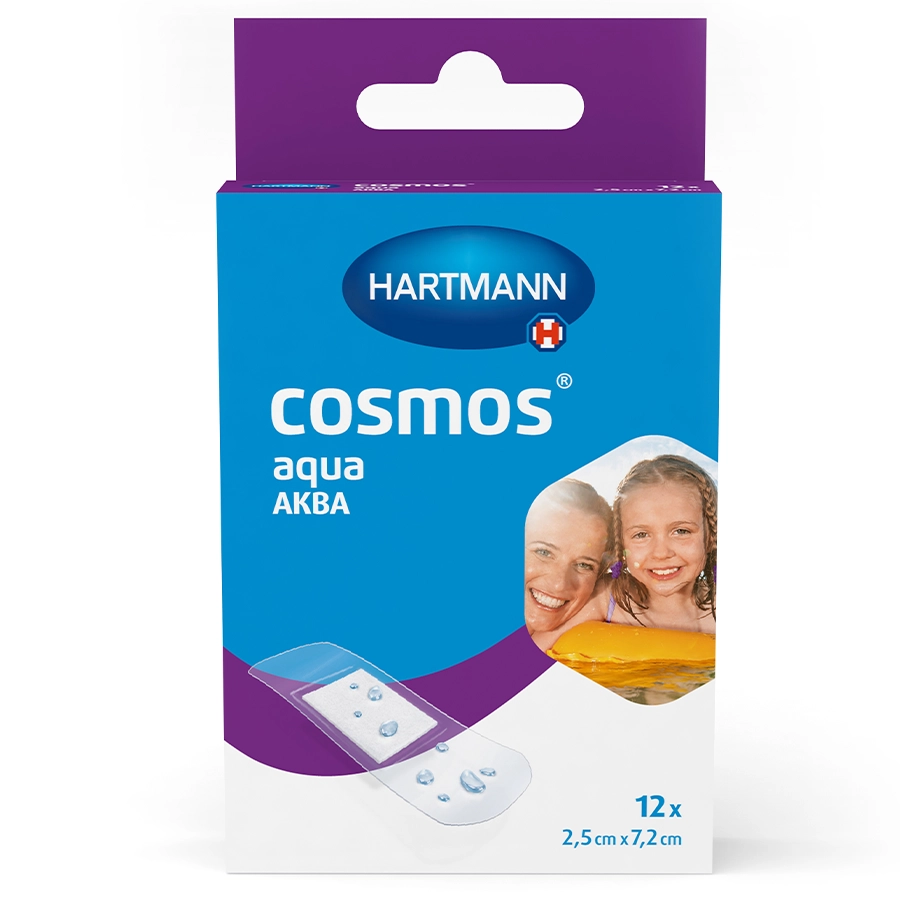 Космос 2р пластырь аква водостойкий, 12 шт.