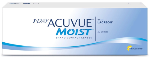 Контактные линзы 1-Day Acuvue Moist, D-(-1.75), R-(8.5), 14.2, 30 шт.