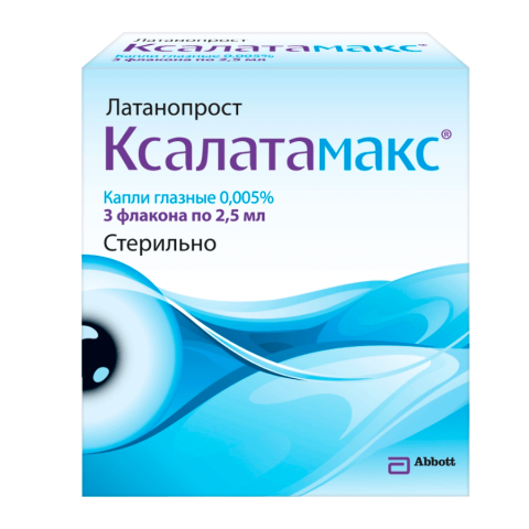 КСАЛАТАМАКС 0,005%-2,5МЛ №3 ГЛАЗНЫЕ КАПЛИ