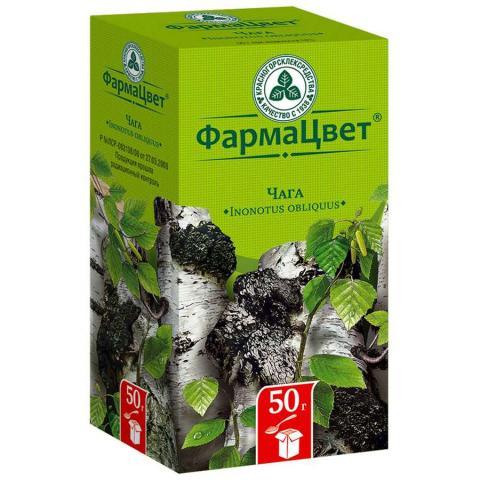 Чага (березовый гриб) пачка, 50г