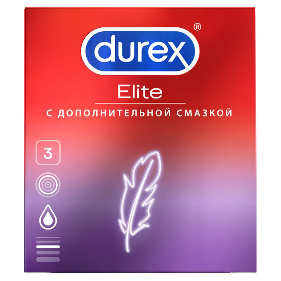 Дюрекс Презервативы элит сверхтонкие, 3 шт.
