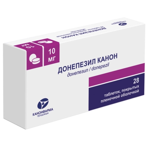 Донепезил Канон 10 мг таблетки, 28 шт.