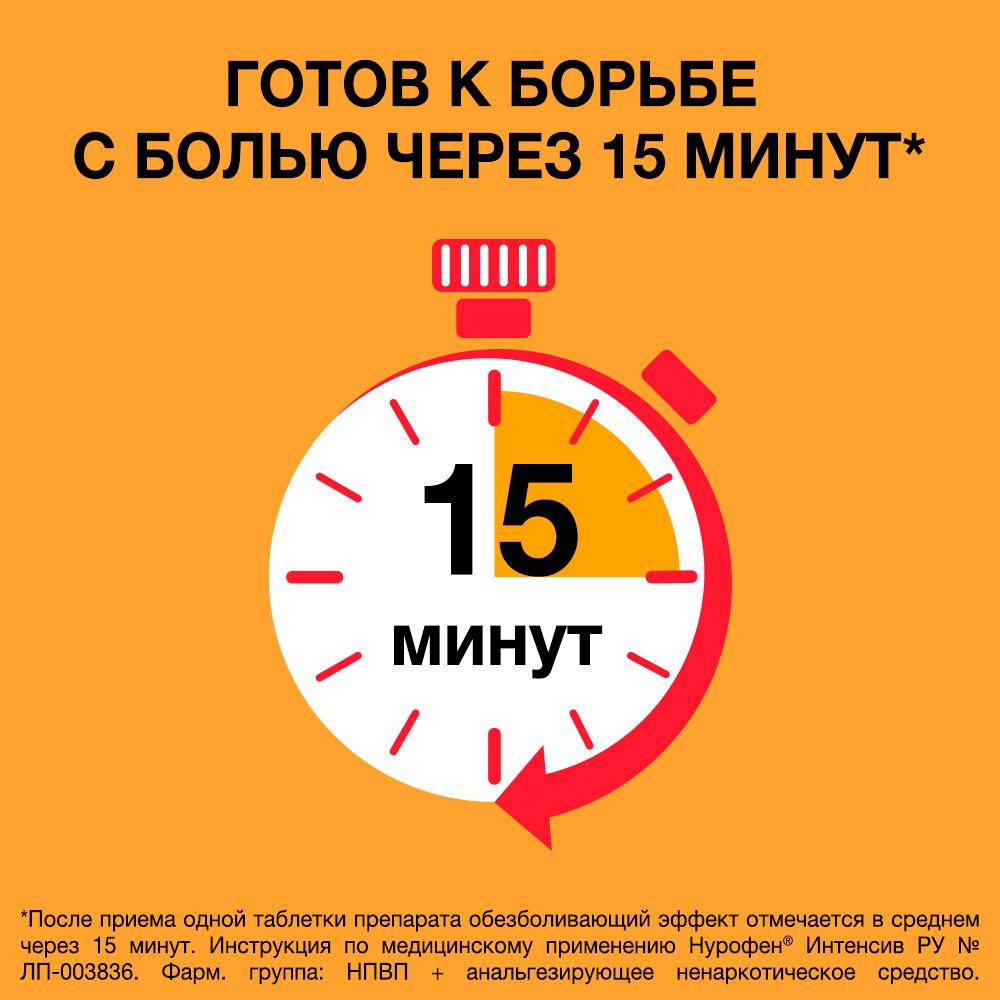 Нурофен интенсив 200 мг + 500 мг таблетки, 6 шт.