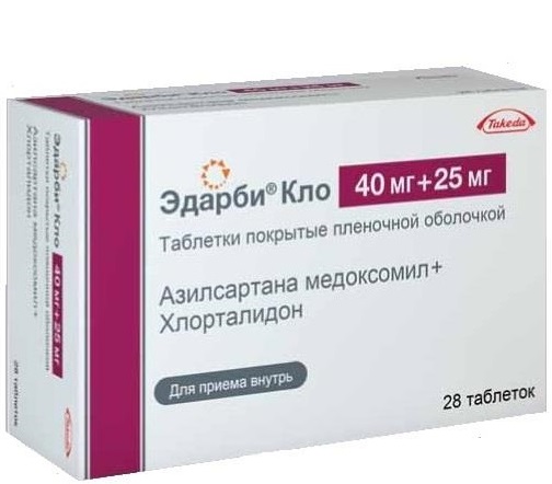 ЭДАРБИ КЛО 40МГ+25МГ N28 ТАБЛ.П.П.О.