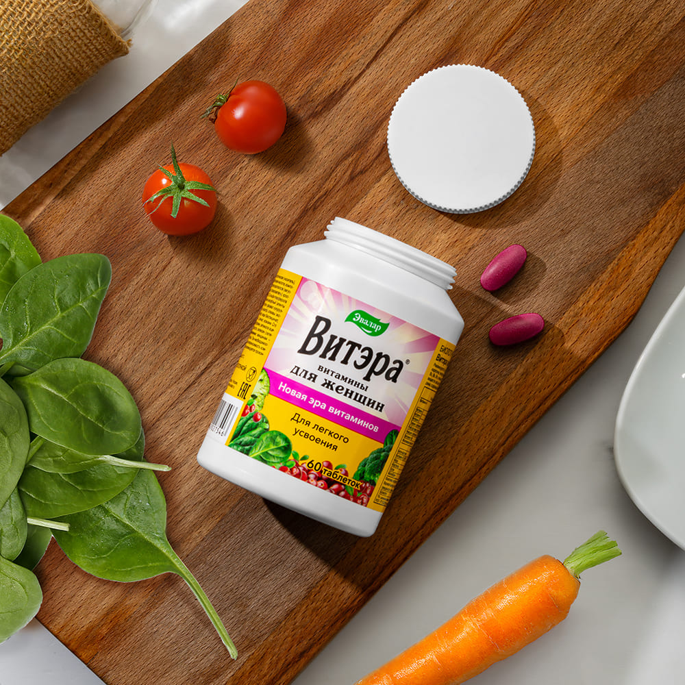 Витэра витамины для женщин по 1,3г таблетки, 60 шт.