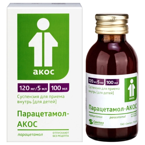 Парацетамол-Акос 2,4% суспензия внутрь для детей, 100 мл
