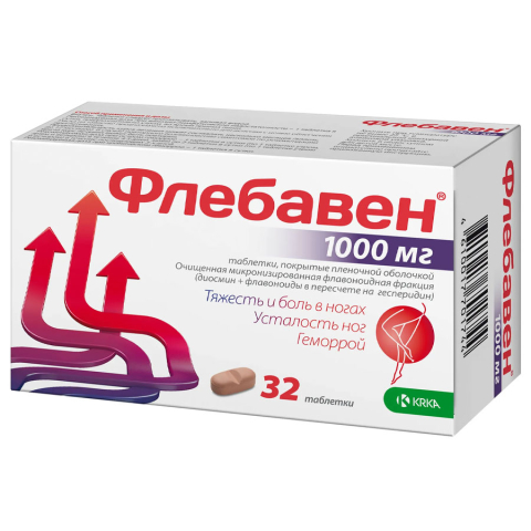 Флебавен 1000 мг таблетки, 32 шт.