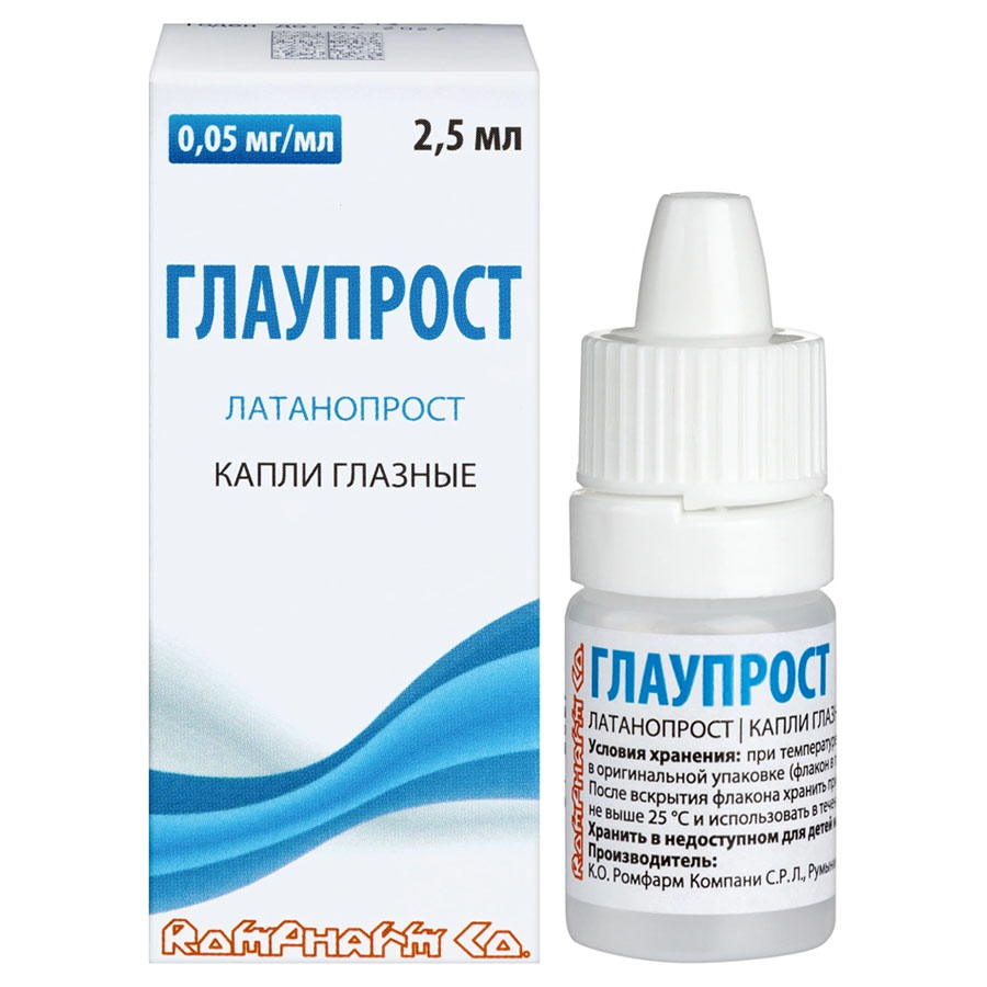 Глаупрост 0,005% капли глазные флакон-капельница, 2,5 мл
