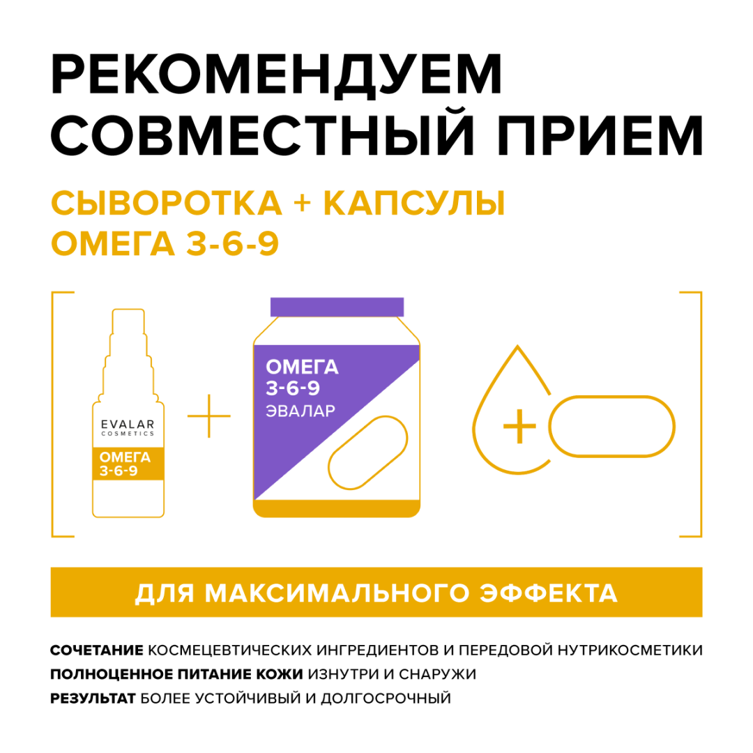 Омега 3-6-9 Evalar Cosmetics ультра увлажняющая сыворотка, 30 мл