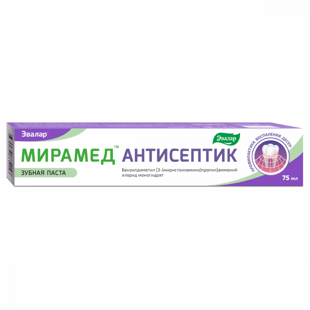 Мирамед Антисептик зубная паста, 75 мл