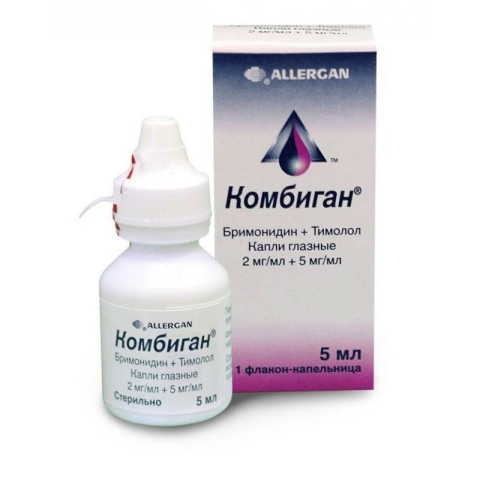 КОМБИГАН 2МГ+5МГ/МЛ 5МЛ КАПЛИ ГЛАЗНЫЕ ФЛАК/КАП
