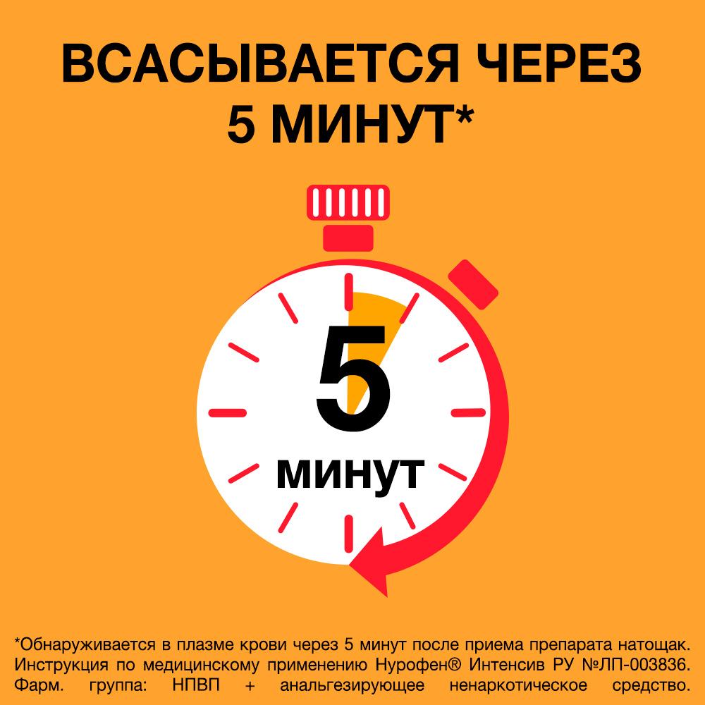 Нурофен интенсив 200 мг + 500 мг таблетки, 6 шт.