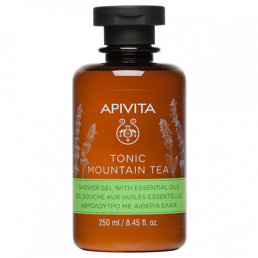 Apivita Тонизирующий горный чай Гель для душа с эфирными маслами, 250 мл
