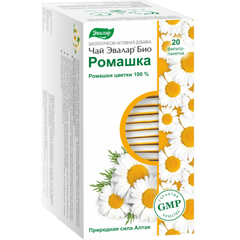 Чай Эвлар Био Ромашка 1,2г фильтр-пакеты, 20 шт.