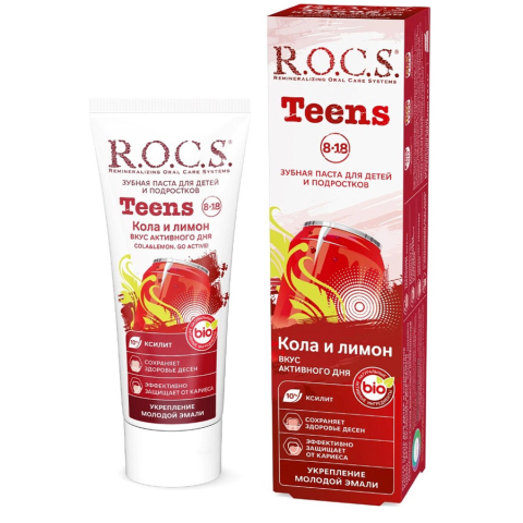 Рокс зубная паста кола лимон, 74 мл