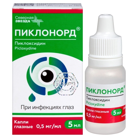 Пиклонорд 0,5 мг/мл капли глазные, 5 мл