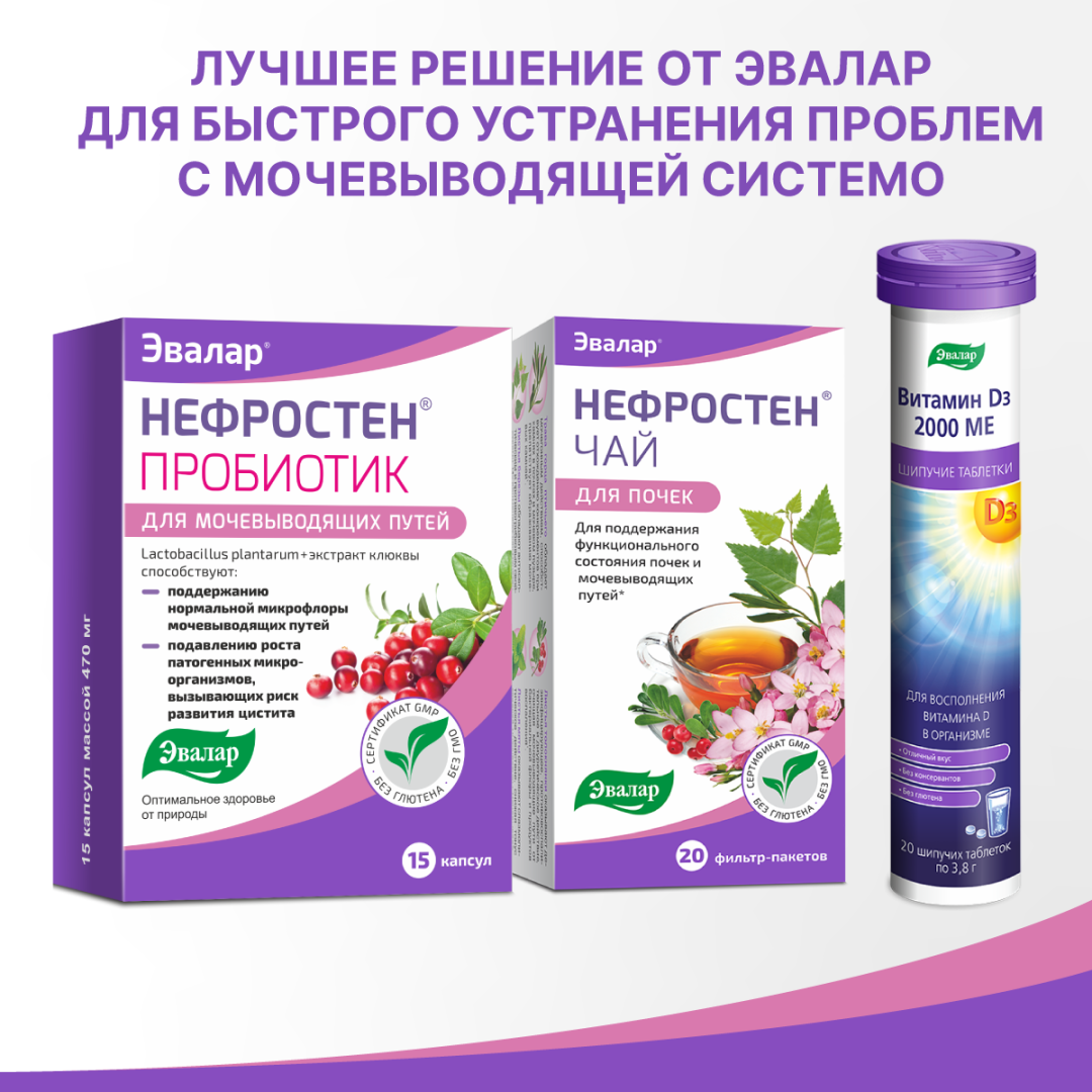 Нефростен Пробиотик капсулы, 15 шт, Эвалар