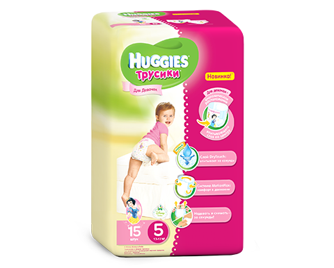 Хаггис подгузники-трусики д/девоч 13-17кг №15 9401532