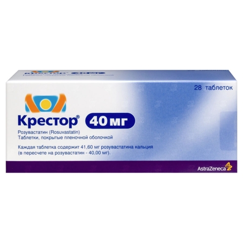 Крестор 40 мг таблетки, 28 шт.