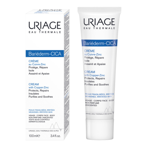 Урьяж Bariederm Cica-Cream цика-крем с Cu-Zn восстанавливающий, 100 мл