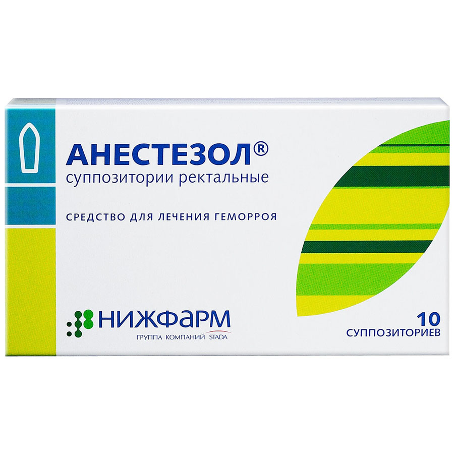 Анестезол суппозитории, 10 шт. - купить по цене 162 руб. в г. Москва в  интернет-аптеке «Эвалар»