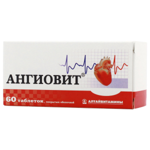 Ангиовит таблетки, покрытые оболочкой, 60 шт. - купить по цене 305 руб ...