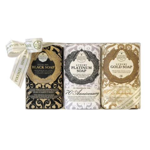 Нести Данте набор 250г*3 мыло Роскошное Золотое,Конопляное,Черное 1775603
