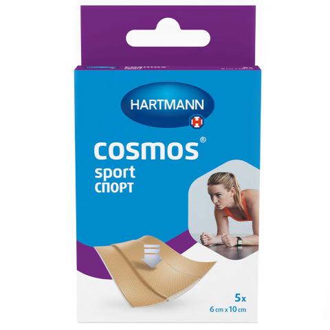 Пластырь cosmos sport / Космос спорт (нестерильно) 6х10 см 5 шт.