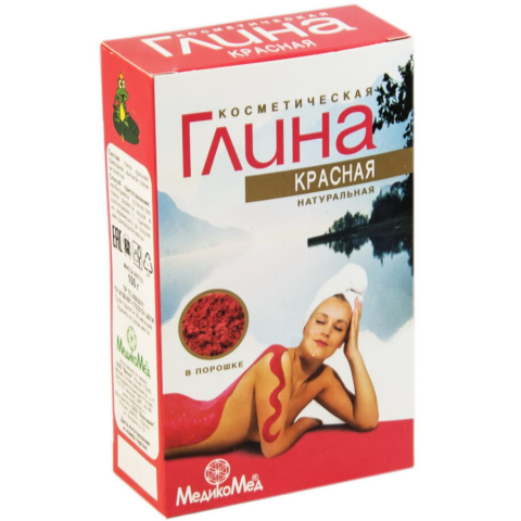 ГЛИНА КРАСНАЯ 100Г КОСМЕТИЧЕСКАЯ