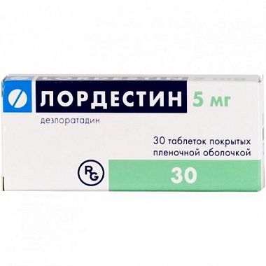 ЛОРДЕСТИН 5МГ N30 ТАБЛ.П.П.О.