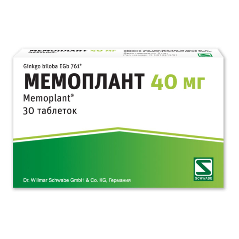 МЕМОПЛАНТ 40МГ N30 ТАБЛ.П.П.О.