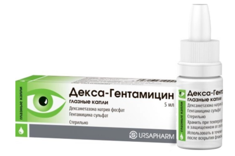 Декса-гентамицин флакон-капельница капли глазные 5 мл