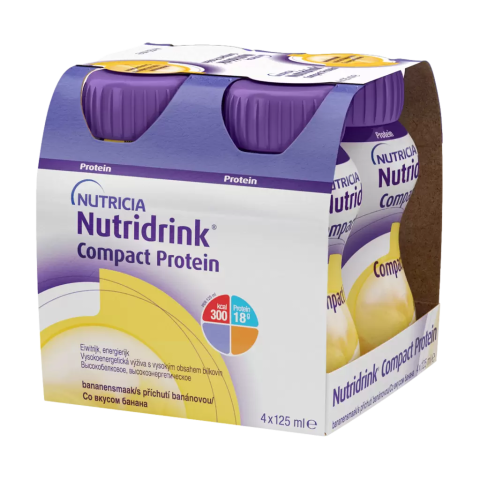 Нутридринк Компакт Протеин, бутылочка, 125 мл банан, 4 шт.