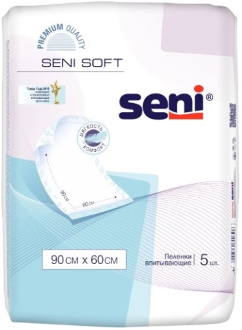 Seni soft пеленки гигиенические 90x60 cм 5 шт.