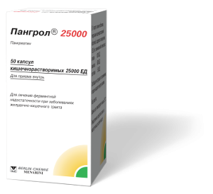 Пангрол 25000 ед капс, 50шт
