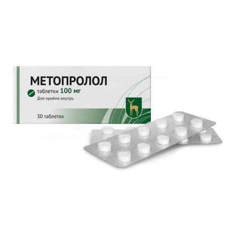 МЕТОПРОЛОЛ 100МГ N30 ТАБЛ.