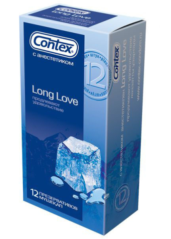 Контекс (Contex) Презервативы Long Love с анестетиком, 12 шт.