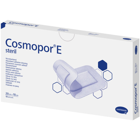 Cosmopor E steril / Космопор E стерил пластырные повязки 20 см х 10 см, 10 шт.