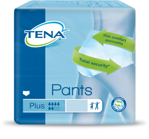 TENA Pants Plus подгузники-трусы р.M (80-110СМ), 10 шт.