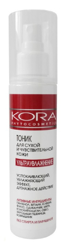Кора (Kora) тоник для сухой и чувствительной кожи ультраувлажнение, 150 мл