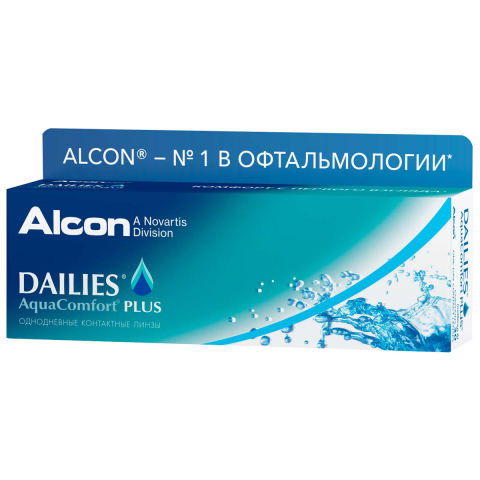 Контактные линзы Dailies Aqua Comfort Plus однодневные, -1.75, 30 шт.