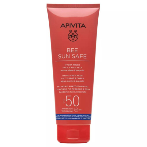 Apivita Bee Sun Safe Солнцезащ. молочко для лица и тела SPF50+ свежее увлажн., 200 мл