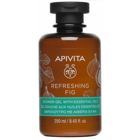 Apivita гель для душа освежающий инжир с эфирн.маслами, 250мл