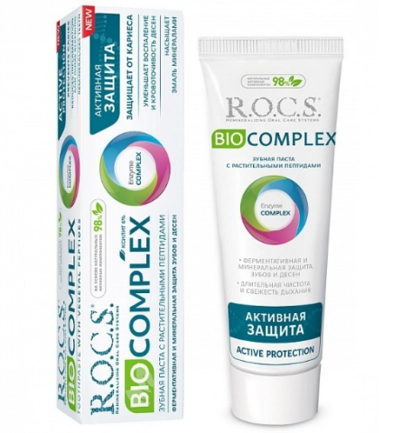 Зубная паста R.O.C.S. biocomplex активная защита, 94 г