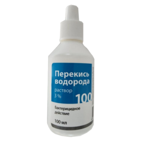 ПЕРЕКИСЬ ВОДОРОДА 3%-100МЛ Р-Р Д/НАРУЖ ПРИМ.