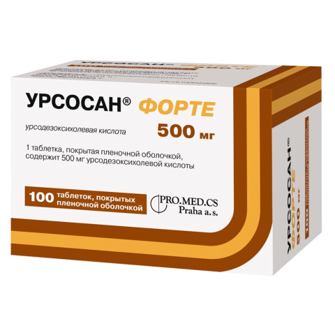 Урсосан 500 мг 100 шт. таблетки, покрытые пленочной оболочкой